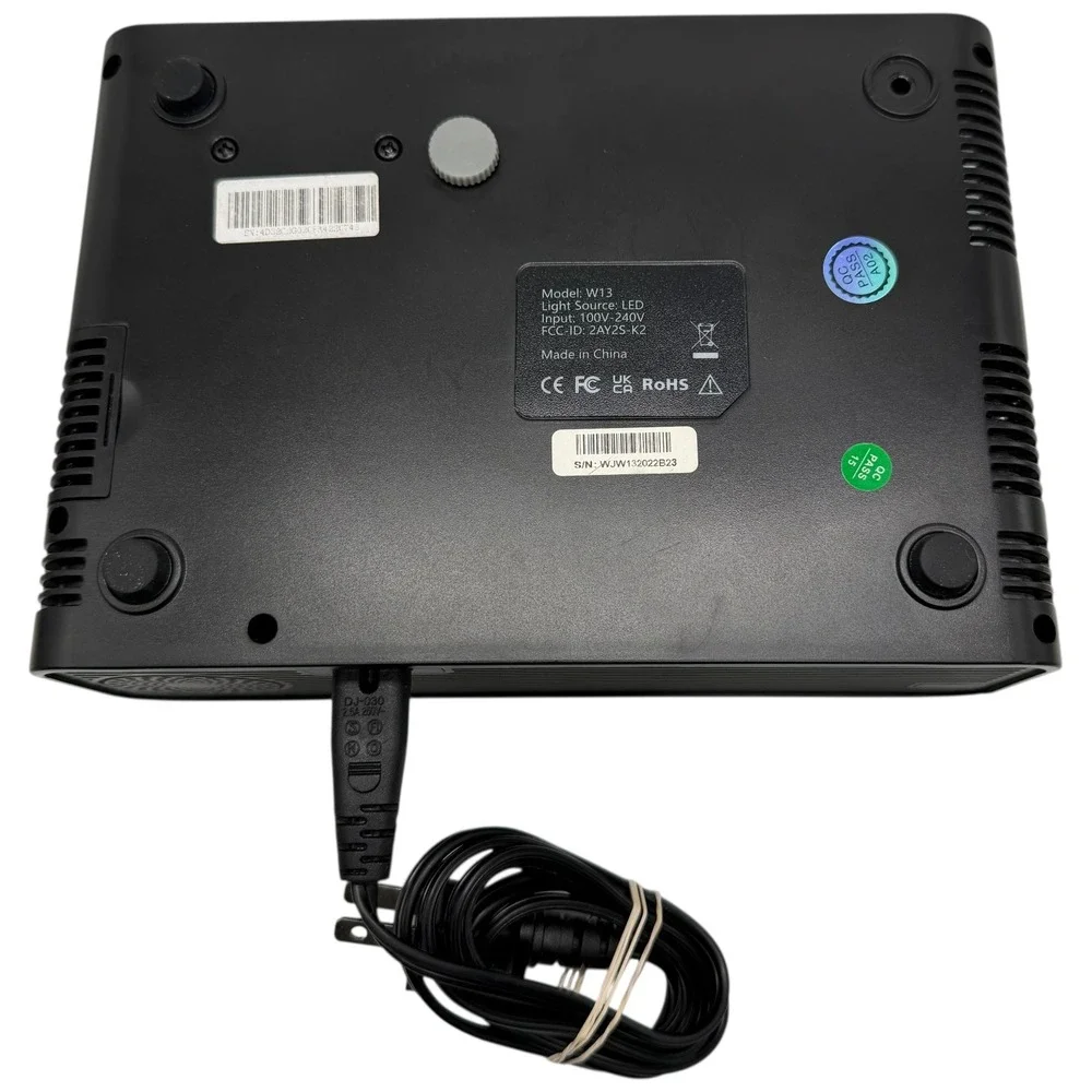 eLephas W13 LED Projector Keystone Focus USB HDMI VGA AV‎ Ports Black